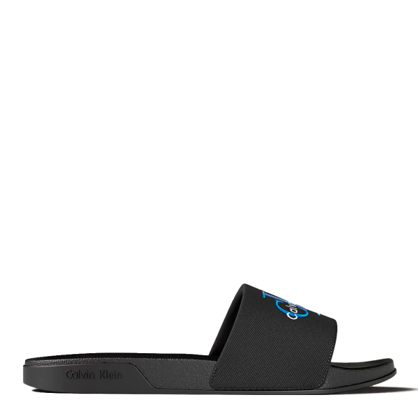 Calvin Klein Tongs en toile profiles avec logo - 43 Noir- Ref 36 €